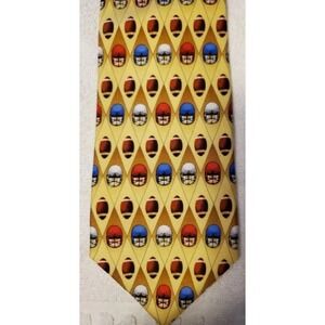 PARQUET Men's Neck Tie 100% Silk Multicolor FOOTBALL HELMET